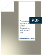 Preparation of Soyabean Milk and Its Comparison With Natural Milk