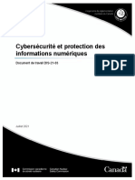 Document de Travail DIS-21-03 Cybersécurité Et Protection Des Informations Numériques