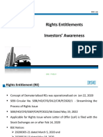 Rights Entitlements Investors' Awareness: BSE LTD