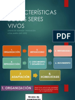 Características clave de los seres vivos: organización, metabolismo, irritabilidad, reproducción, crecimiento y más