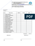 FORM - HASIL PERIKSA KELAS BAHASA INDONESIA - Kelas 6 (Daftar Hadir Peserta Ujian)