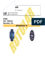 Acoples semi-elásticos a disco goma/tela ROTULAR Serie D dimensiones y potencia