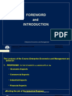 Foreword and Introduction To The Course of - Enterprise Economics and Management - Rev 1 NG