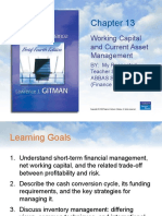 Working Capital and Current Asset Management: BY: My Respected Teacher Syed Sohail Abbas Shakir (Finance Scholar)