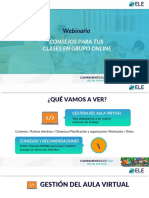 Webinario Consejos para Tus Clases en Grupo Online