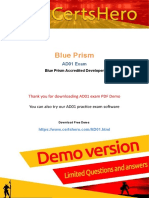 Blue Prism: AD01 Exam