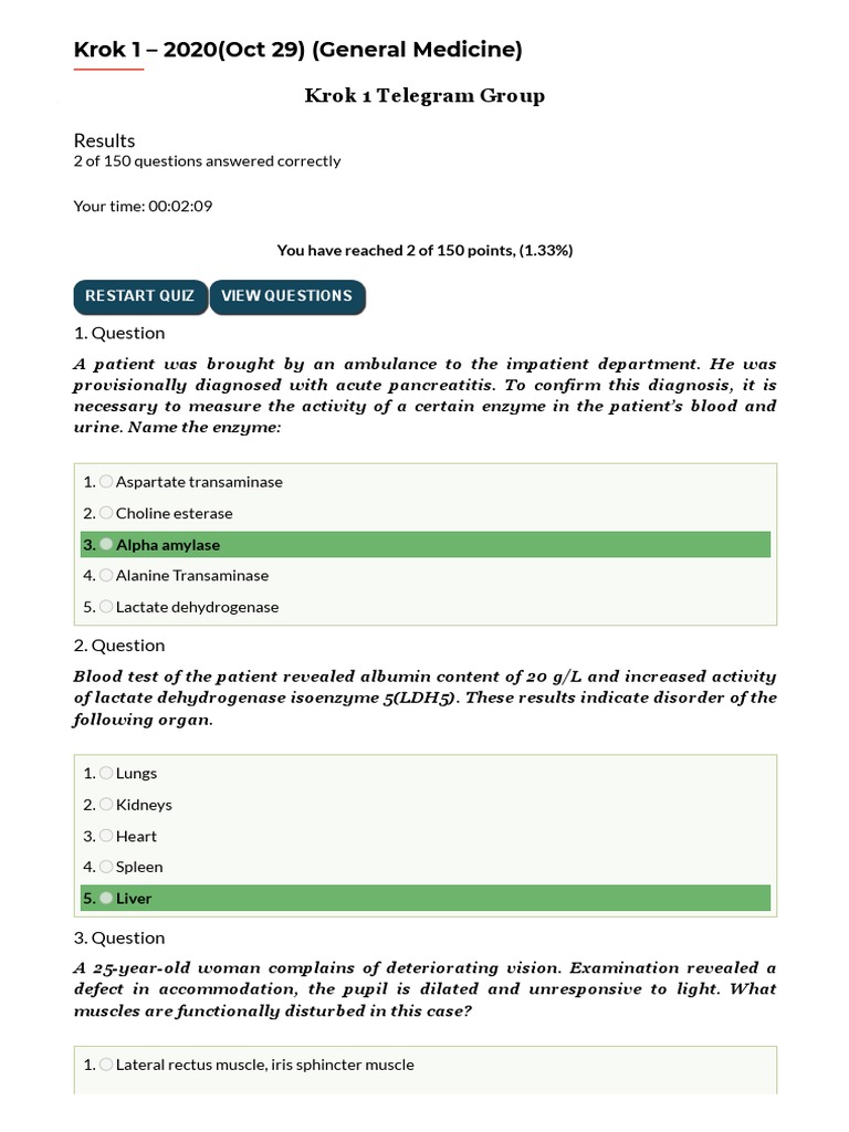 Krok 1 Medicine 2020 Question Paper | PDF | Shock (Circulatory ...