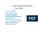 10 Derechos Fundamentales de Los Niños