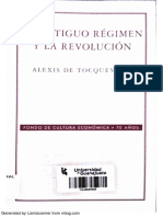 El Antiguo Régimen y La Revolución. Alexis de Tocqueville. (Libro Primero, Capítulo 1-3)