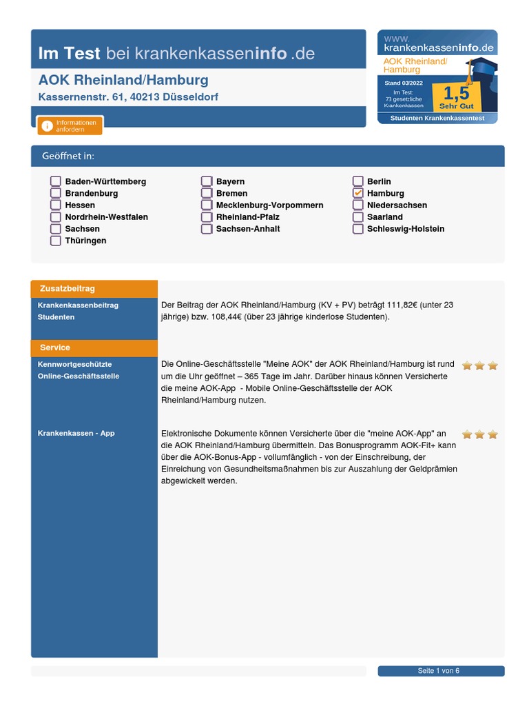 jobbörse aok rheinland hamburg