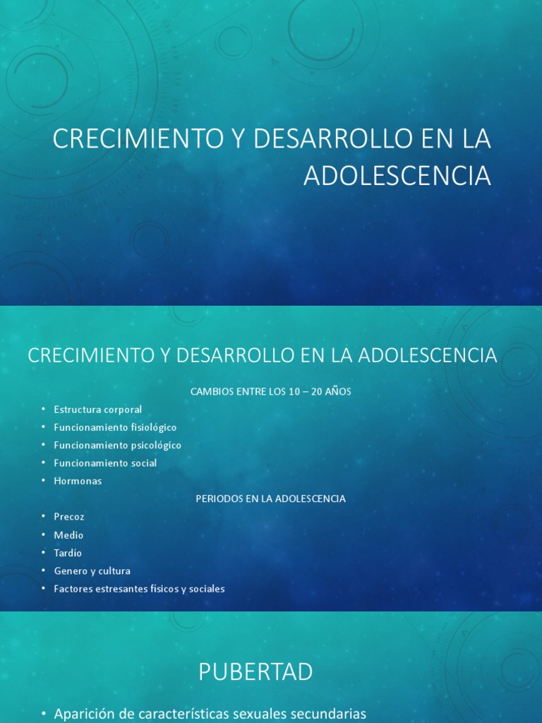 Crecimiento y Desarrollo en La Adolescencia | PDF | Adolescencia ...