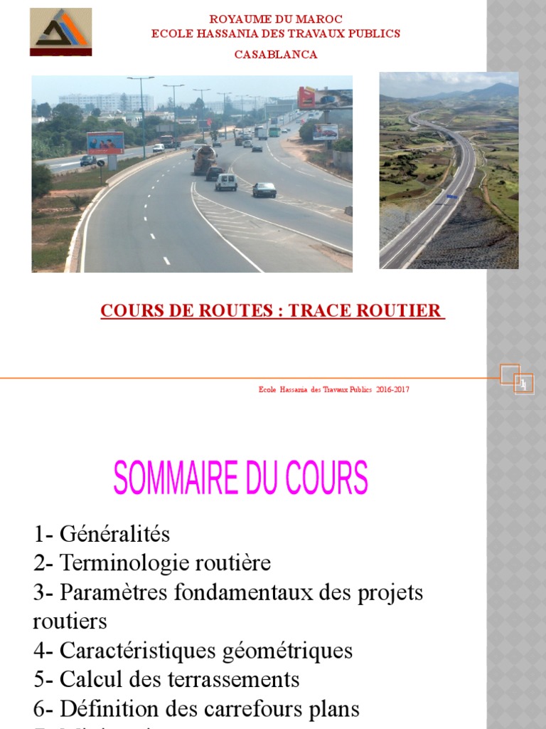 Tracé et infrastructures routières au Maroc | PDF | Maroc | Frein
