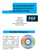 Criteria For Evaluating Healthy Workplace