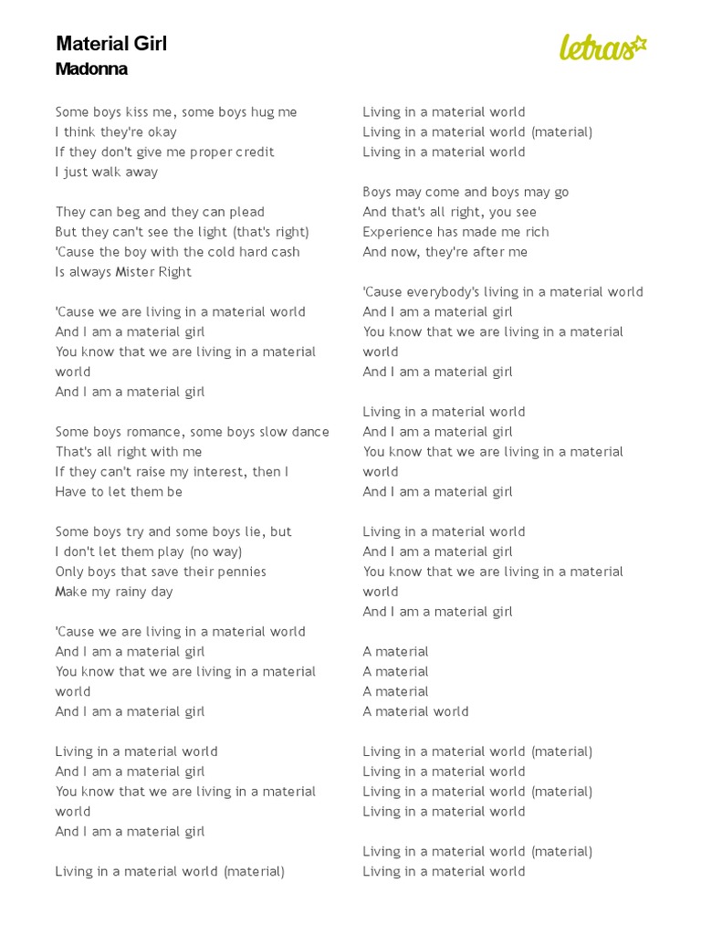 その他 material girl #15 Madonna - Material Girl (Lyrics) - YouTube