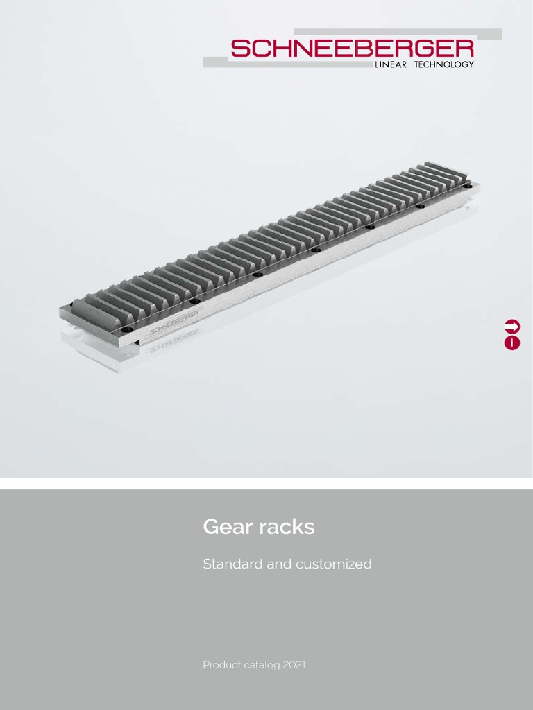 Gear Racks: Standard and Customized | PDF | Gear | Manufactured Goods