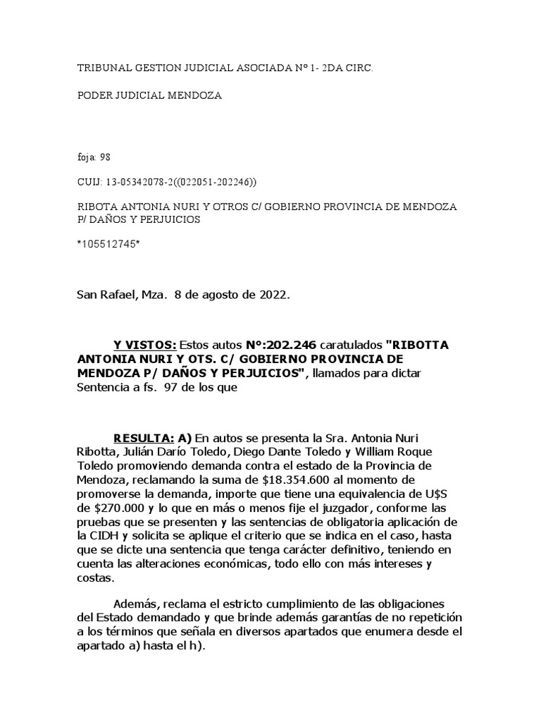 Sentencia Civil | PDF | Caso de ley | Sentencia (ley)
