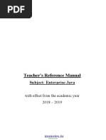 Teacher's Reference Manual: Subject: Enterprise Java