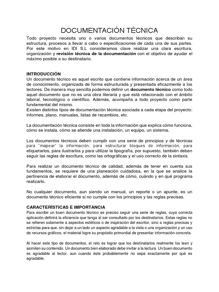 Guía de Documentación Técnica Eficiente | PDF | Gestión de registros ...