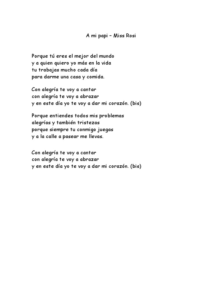 Canción Miss Rosi PDF