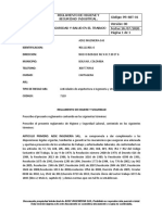 Reglamento de Higiene y Seguridad Industrial.