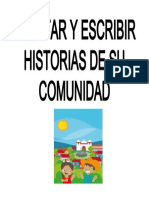 RELATAR Y ESCRIBIR HISTORIAS DE SU COMUNIDAD