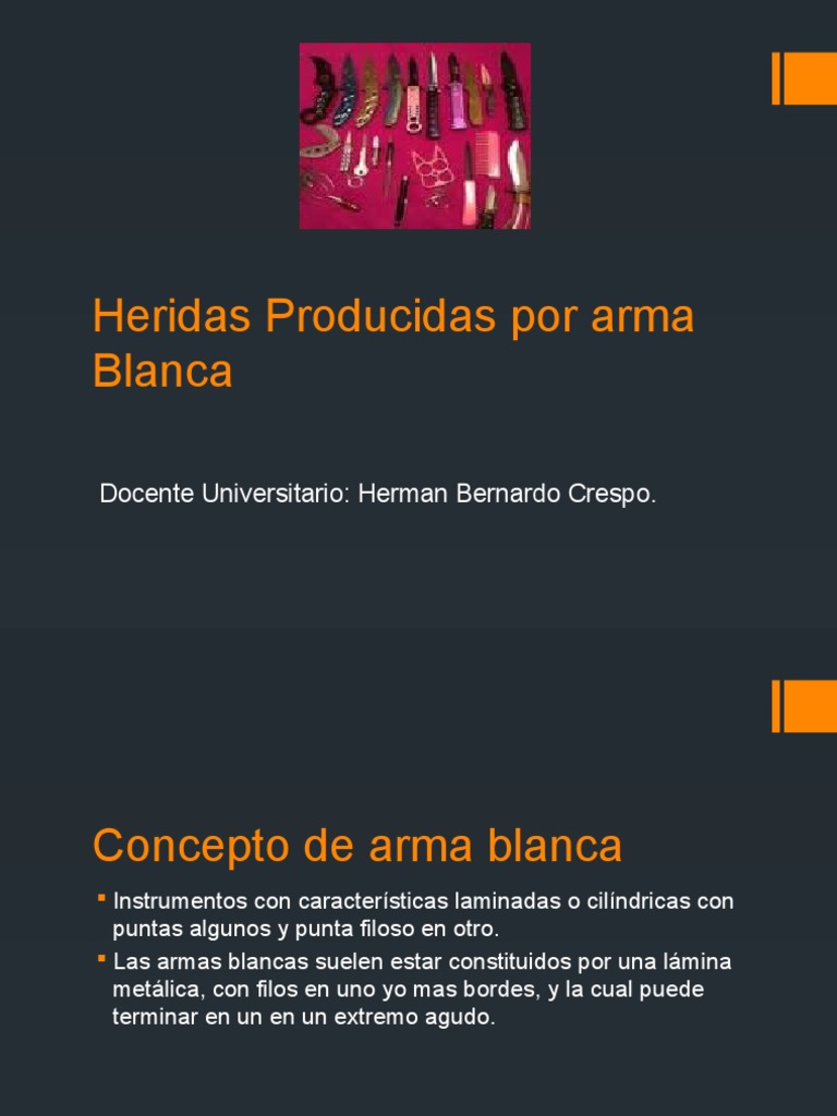 Clasificación de Heridas por Arma Blanca | PDF | Cuchillo