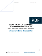 Reactivar La Empresa - Lista de Medidas