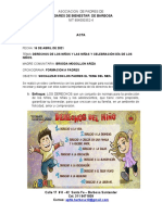 Acta Abril Derechos de Los Niños y Niñas 2021