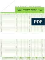 Registro de Lectura de 2.º Grado de Secundaria