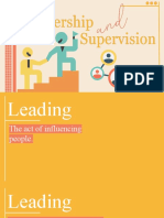 Leading and Supervising Effectively