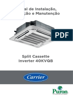 Manual de Instalacao Carrier Split Cassette Inverter 40KVQB