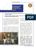 Comunicado de Prensa. Proyecto Ley Club Activo 2030