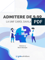 Admitere de 9.90 La UMF Carol Davila"