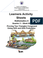 Learners Activity Sheets: Mathematics 8