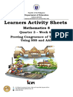 Learners Activity Sheets: Mathematics 8