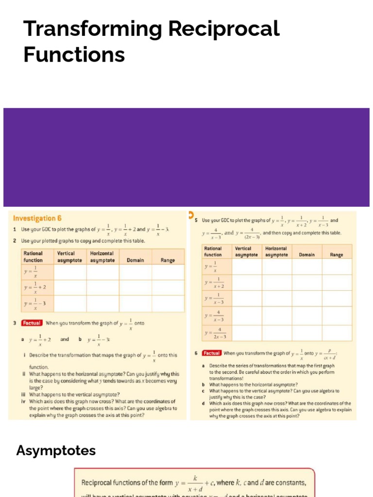 Transforming Reciprocal Functions PDF