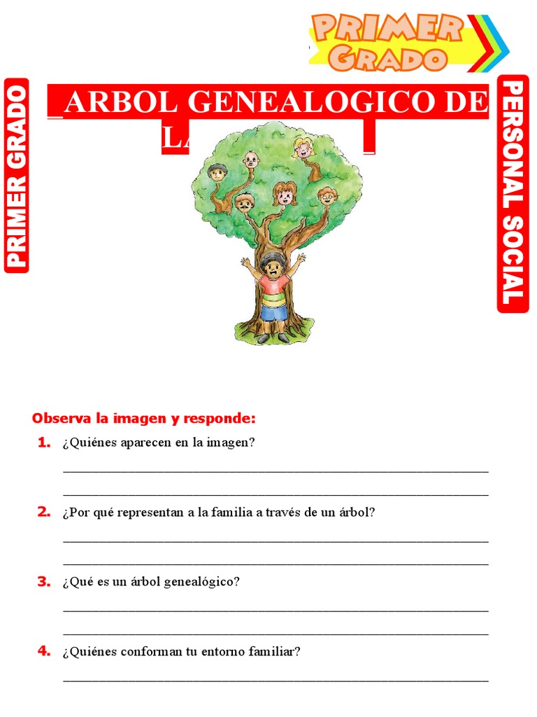 Arból Genealógico de La Familia para Primer Grado de Primaria | PDF