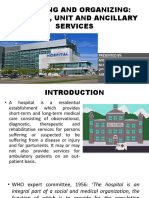 HOSPITAL PLANNING AND ORGANIZING: KEY SERVICES AND DEPARTMENTS (39