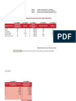 Planilla para Sacar Costos en Una Receta