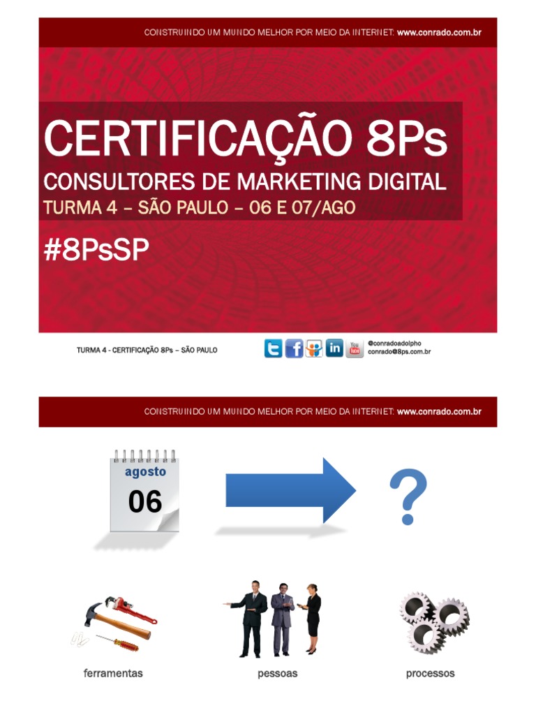 Certificação 8Ps em São Paulo: Turma 4 | PDF | Marketing | Marketing ...