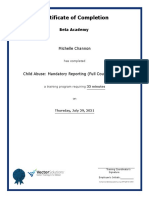 Mchannon - Certificate of Completion For Child Abuse Mandatory Reporting Full Course Texas