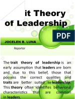 Trait Theory of Leadership