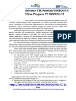 Panduan Pendaftaran P3K Pemkab Grobogan 27-07-22 Ke Program PT TASPEN