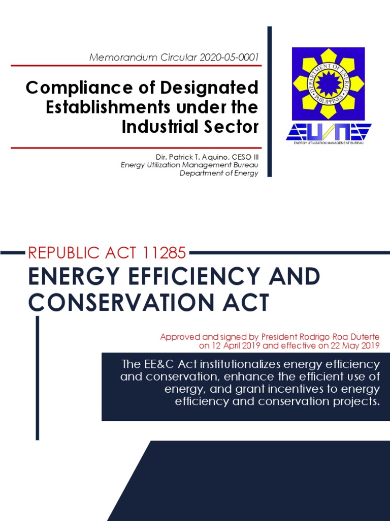 Reporting Requirements for Designated Energy Intensive Establishments