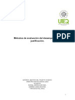 Lllmétodos de Evaluación Del Desempeño y Su Justificación