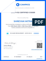 Shreyan Mitra: Camp K12 Certified Coder