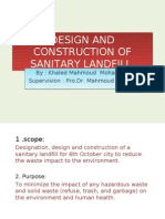 Design and Construction of Sanitary Landfill1
