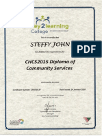 Community Service Diploma Cert