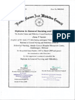 Diploma of Nursing Certificate