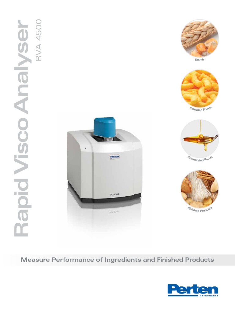 Rapid visco analysis (RVA) profiles of starch suspensions [10.0% w
